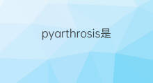pyarthrosis是什么意思 pyarthrosis的中文翻译、读音、例句