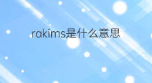 rakims是什么意思 rakims的中文翻译、读音、例句