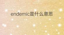 endemic是什么意思 endemic的中文翻译、读音、例句