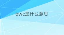 qwc是什么意思 qwc的中文翻译、读音、例句