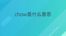 chow是什么意思 chow的中文翻译、读音、例句