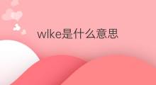 wlke是什么意思 wlke的中文翻译、读音、例句