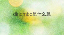 diriamba是什么意思 diriamba的中文翻译、读音、例句
