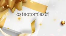 osteotomies是什么意思 osteotomies的中文翻译、读音、例句