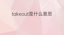takeout是什么意思 takeout的翻译、读音、例句、中文解释