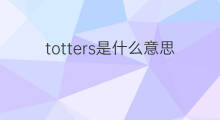 totters是什么意思 totters的中文翻译、读音、例句