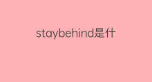 staybehind是什么意思 staybehind的中文翻译、读音、例句