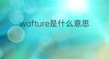 wafture是什么意思 wafture的中文翻译、读音、例句