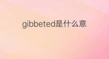 gibbeted是什么意思 gibbeted的中文翻译、读音、例句