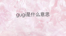 gugi是什么意思 gugi的中文翻译、读音、例句
