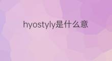 hyostyly是什么意思 hyostyly的中文翻译、读音、例句