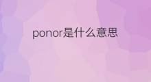 ponor是什么意思 ponor的中文翻译、读音、例句
