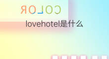 lovehotel是什么意思 lovehotel的中文翻译、读音、例句