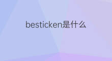 besticken是什么意思 besticken的中文翻译、读音、例句