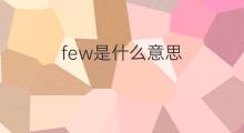 few是什么意思 few的中文翻译、读音、例句