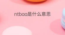 ntbaa是什么意思 ntbaa的中文翻译、读音、例句