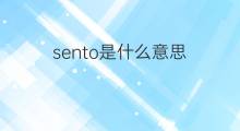 sento是什么意思 sento的中文翻译、读音、例句