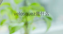 velasquez是什么意思 velasquez的中文翻译、读音、例句