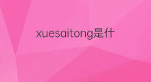 xuesaitong是什么意思 xuesaitong的中文翻译、读音、例句