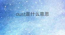 aust是什么意思 aust的中文翻译、读音、例句