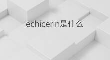 echicerin是什么意思 echicerin的中文翻译、读音、例句