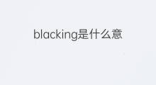 blacking是什么意思 blacking的中文翻译、读音、例句