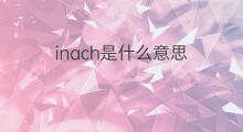 inach是什么意思 inach的中文翻译、读音、例句