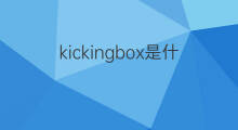 kickingbox是什么意思 kickingbox的中文翻译、读音、例句