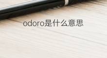 odoro是什么意思 odoro的中文翻译、读音、例句