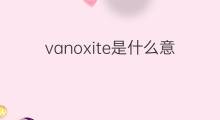 vanoxite是什么意思 vanoxite的中文翻译、读音、例句