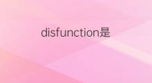 disfunction是什么意思 disfunction的中文翻译、读音、例句