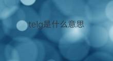 telg是什么意思 telg的中文翻译、读音、例句