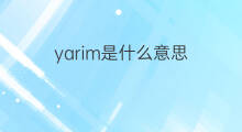 yarim是什么意思 yarim的中文翻译、读音、例句