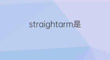straightarm是什么意思 straightarm的中文翻译、读音、例句