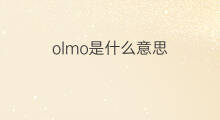 olmo是什么意思 olmo的中文翻译、读音、例句