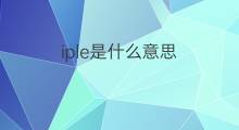 iple是什么意思 iple的中文翻译、读音、例句