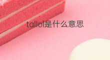 tallol是什么意思 tallol的中文翻译、读音、例句