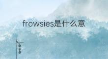 frowsies是什么意思 frowsies的中文翻译、读音、例句