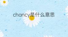 chancy是什么意思 chancy的中文翻译、读音、例句