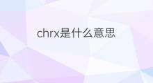 chrx是什么意思 chrx的中文翻译、读音、例句