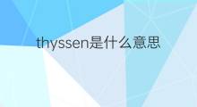 thyssen是什么意思 thyssen的中文翻译、读音、例句