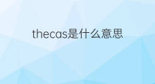thecas是什么意思 thecas的中文翻译、读音、例句