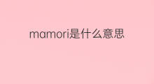 mamori是什么意思 mamori的中文翻译、读音、例句