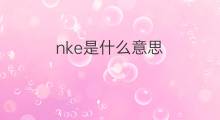 nke是什么意思 nke的中文翻译、读音、例句