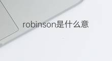 robinson是什么意思 robinson的翻译、读音、例句、中文解释