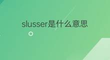 slusser是什么意思 slusser的中文翻译、读音、例句