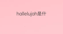 hallelujah是什么意思 hallelujah的中文翻译、读音、例句