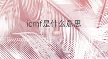 icmf是什么意思 icmf的中文翻译、读音、例句