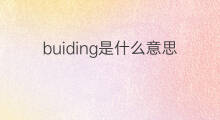 buiding是什么意思 buiding的中文翻译、读音、例句