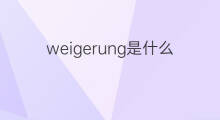 weigerung是什么意思 weigerung的中文翻译、读音、例句